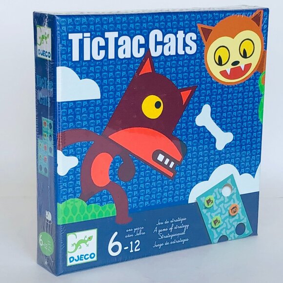 New Sealed Djeco Game of  Strategy TicTac Cats for Age 6-12 Years - Picture 7 of 12